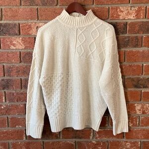 American Eagle Cream Knit Oversized Sweater